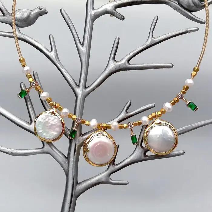 YYGEM – collier ras du cou plaqué or