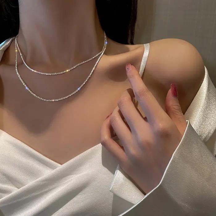 Serenity – chaîne de clavicule polyvalente en argent Sterling 925 véritable