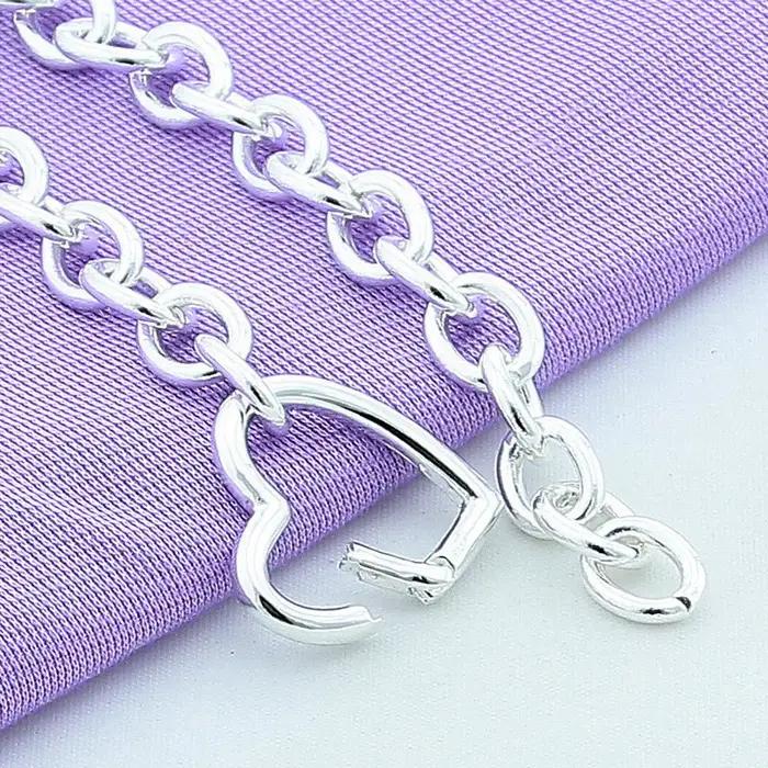 Bracelet en argent sterling 925 motif cœur romantique élégant pour femme cadeau occasions spéciales anniversaire fiançailles mariage