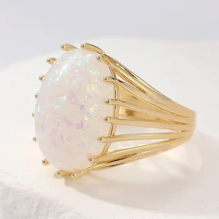 Bague Dorée Rétro Élégante en Argent Sterling 925 Pour Fêtes Spéciales et Occasions Chic