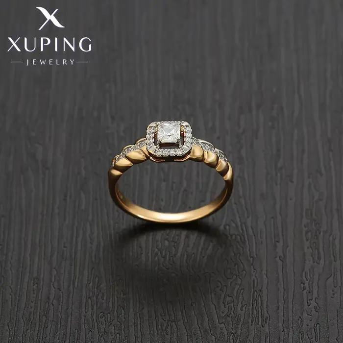 Bagues en alliance environnemental copper plaquées or avec pierres synthétiques cubiques de zirconie pour femmes occasions spéciales