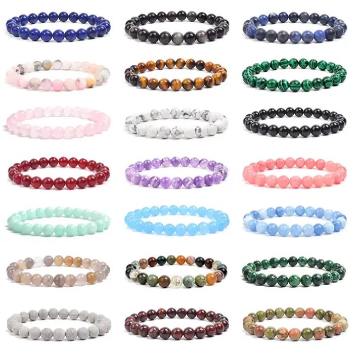 Bracelet de perles en pierre naturelle pour femmes et hommes