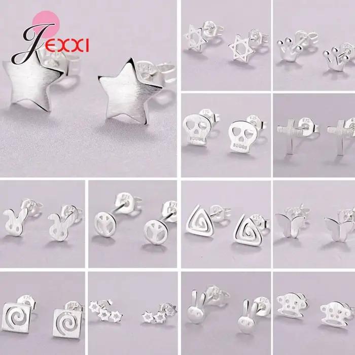 Boucles d'oreilles à tige en argent S925 pour petite fille