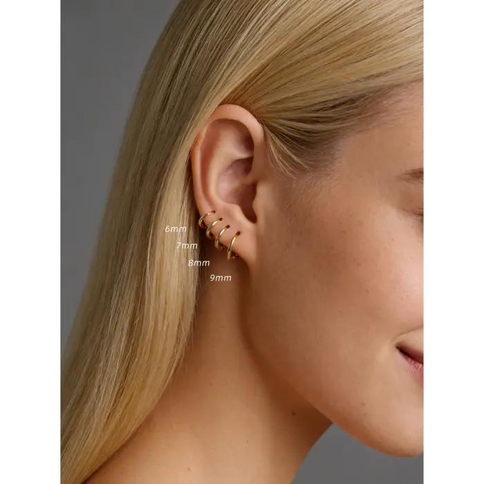 Boucles d'oreilles créoles en argent sterling 925 pour femme et homme, avec des motifs ronds et une personnalité sauvage, pour toutes les occasions spéciales