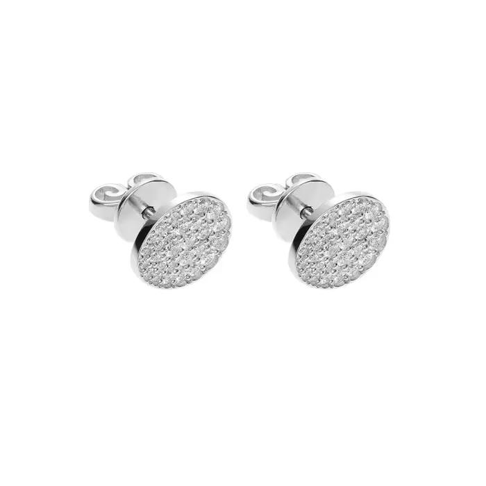 DPLAOPA Boucles d'oreilles clous en argent sterling 925 plaqué or avec zircon plat CZ pour femme, no