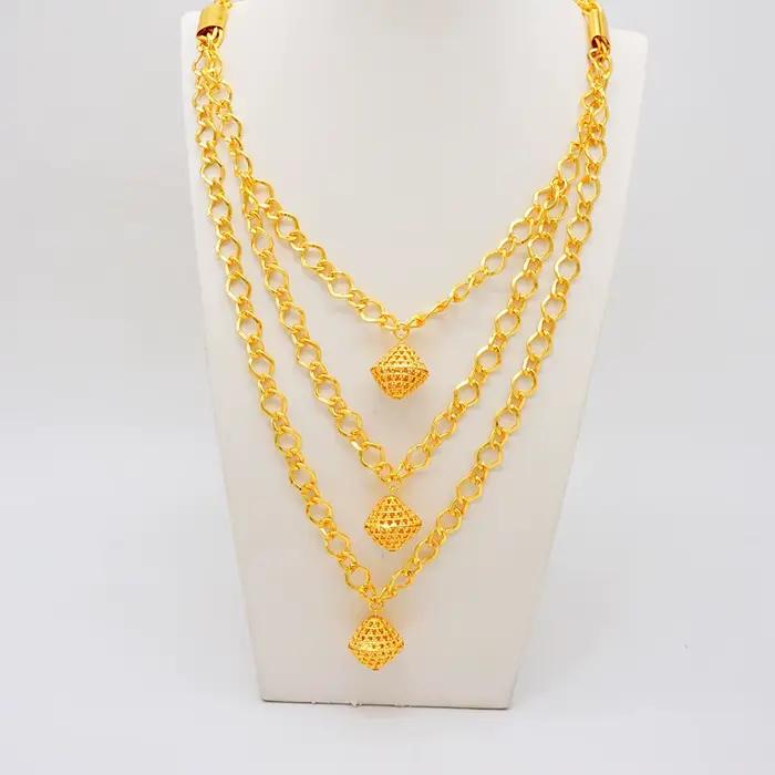 Ensemble de bijoux de luxe couleur or pour femmes
