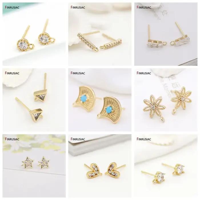 Boucles d'Oreilles Plaquées Or 14 Carats Incrustées Charmantes Accessoires Femme Occasions Spéciales Création Bijoux Uniques