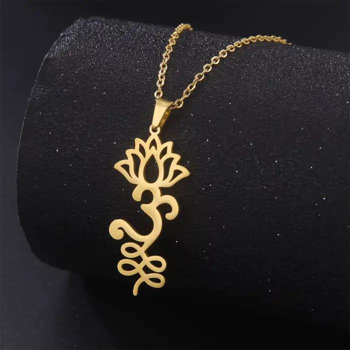 Collier Anni Unalome en acier inoxydable avec pendentif Unalome pour femmes spiritualité yoga guérison bijoux spirituels occassions spéciales