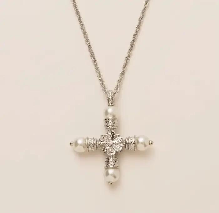 Nouveau Collier Géométrique en Perles et Zircon 2026 pour Femmes et Filles – Bijou Tendance Simple avec Perles Baroques