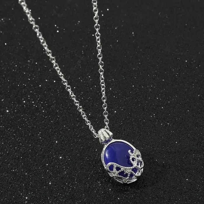 Film populaire Vampire Diaries collier Elena Gilbert Vervain romantique cristal pendentif