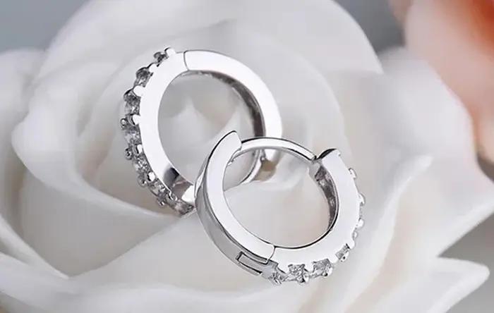 Boucles d'oreilles en argent Sterling 925 de haute qualité