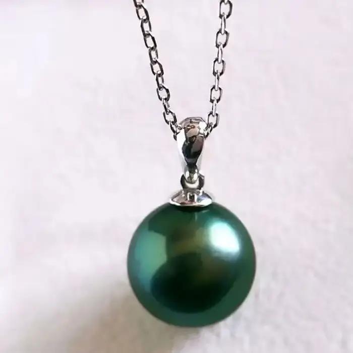 Collier peacock Tahiti en perles de verre d'eau douce et placage en or 14 carats pour homme et femme occasions spéciales bijoux de luxe