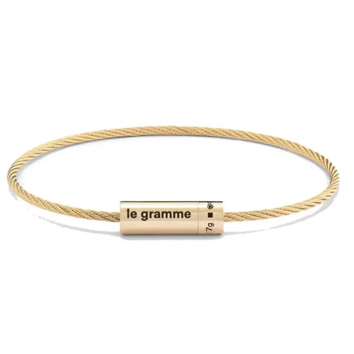 7g LE mode couleur or Bracelet corde pour hommes et femmes 7g 925 cadeau de luxe Couple français bijoux en gros