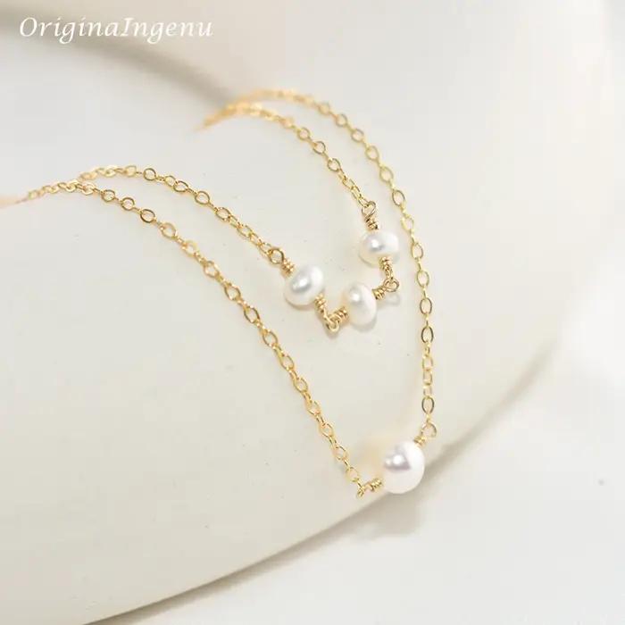 Collier de perles superposées fait à la main pour femmes