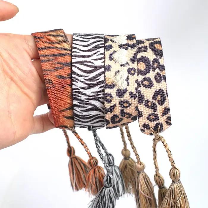 Bracelet bohème en tissu tressé pour femmes