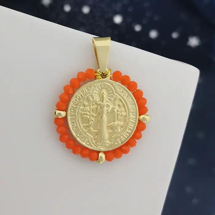 Collier Vierge Marie en acier inoxydable avec breloque zircone cubique pour femmes styles modernes occasions spéciales