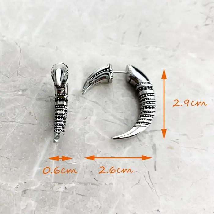 Boucles d'oreilles vintage en argent regardé 925 pour femme