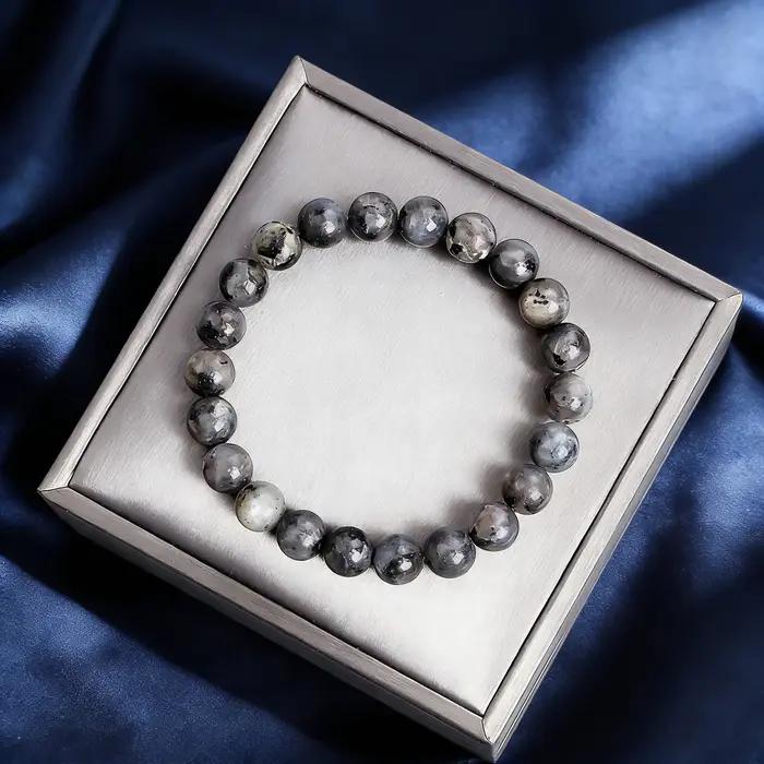 Bracelet en perles de labradorite naturelles avec charme Reiki pour femmes équilibre protection bijoux en cristal occassions spéciales