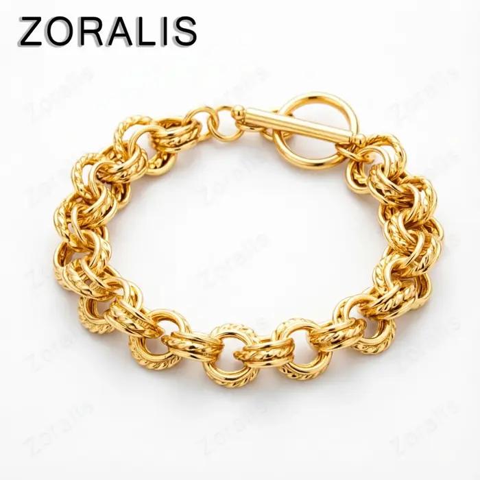 Bracelet cercle complet en or 18 carats pour femmes et hommes
