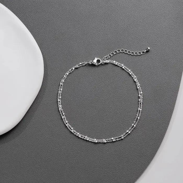 Bracelets de cheville en or et plaqué argent pour femmes style moderne perles imperméables occasions spéciales