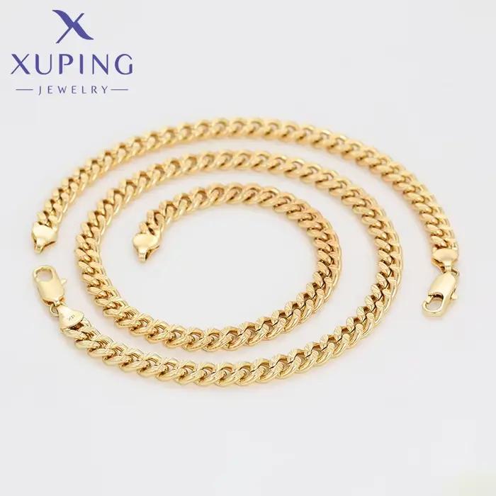 Ensemble de bijoux classique en or clair pour femmes, bracelet et collier pour occasions spéciales