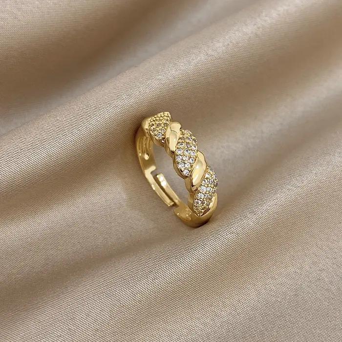 Freetry – bague géométrique Vintage plaquée or pour femmes