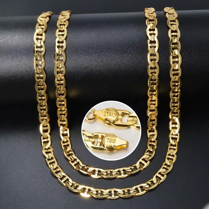 Collier tendance en forme de nez de cochon pour femme, bijou géométrique à surface lisse, chaîne de clavicule pour fille, accessoire plaqué or 18 carats, cadeau de fête