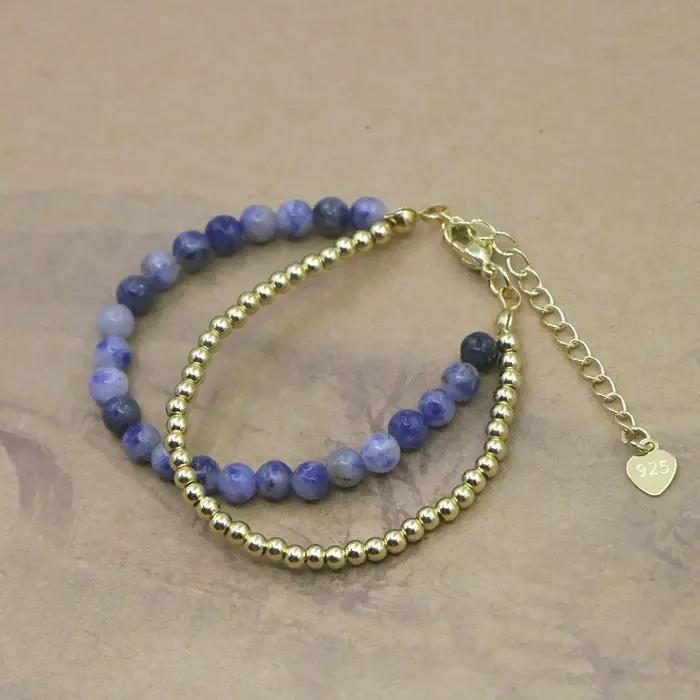 Bracelet de Perles en Pierre Naturelle pour Fille