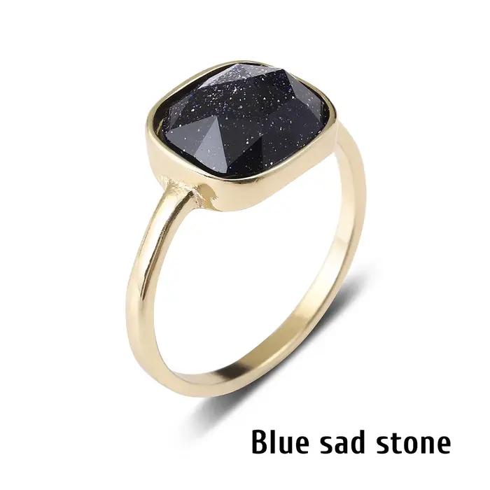 Anneaux de perles de pierre enveloppés pour femmes, cristal de guérison, quartz, lave, ystes d'atterrissage, cercle, bague de doigt, fête, bijoux de mariage, cadeau
