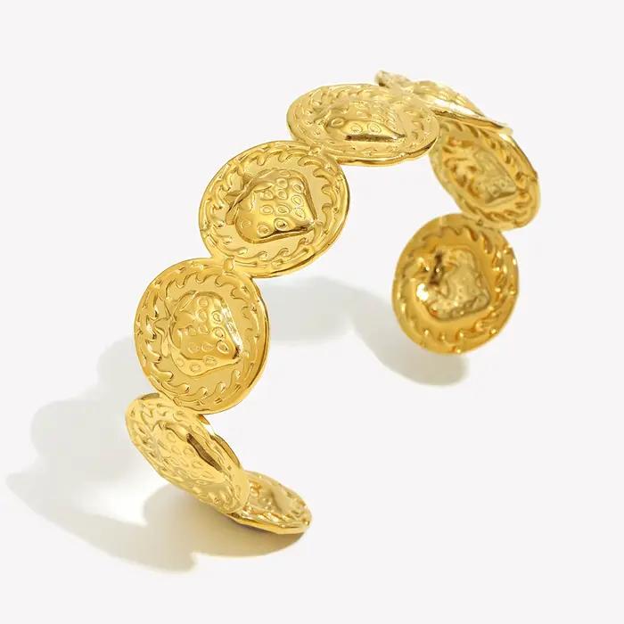 E.B.belle – Bracelet manchette rond en forme de fraise