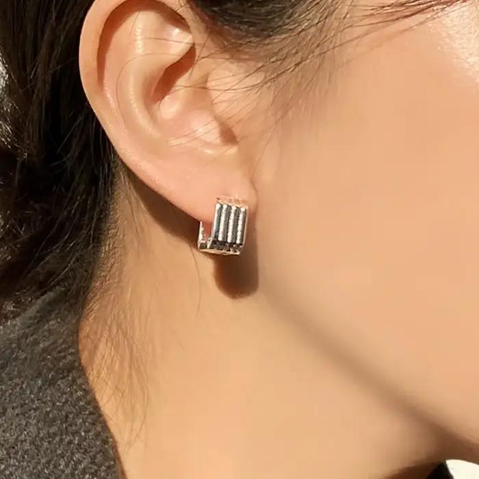 REETI 925 boucles d'oreilles en argent Sterling Styles carrés boucle d'oreille créative chaude Sexy bijoux pour les femmes cadeau personnalisé femmes bijoux