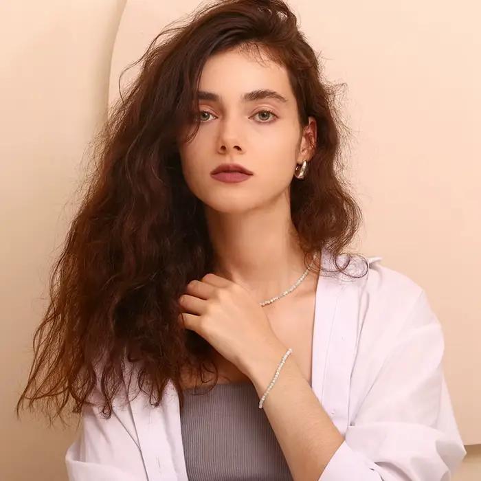 E.B.belle-Perles en Pierre Naturelle pour Femme