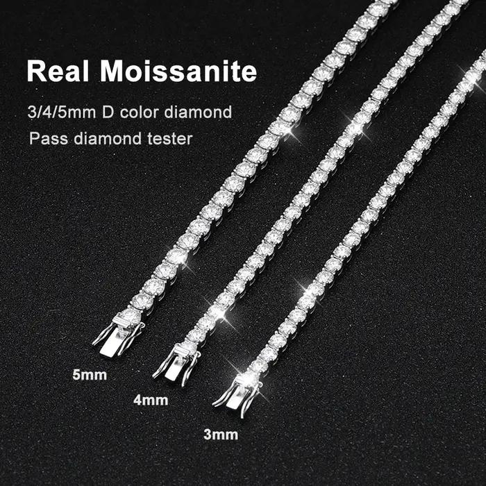 Bracelet de Tennis Moissanite D VVS1