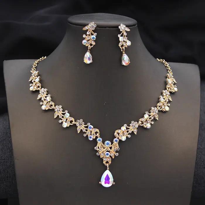 Ensemble de bijoux couronne de mariage
