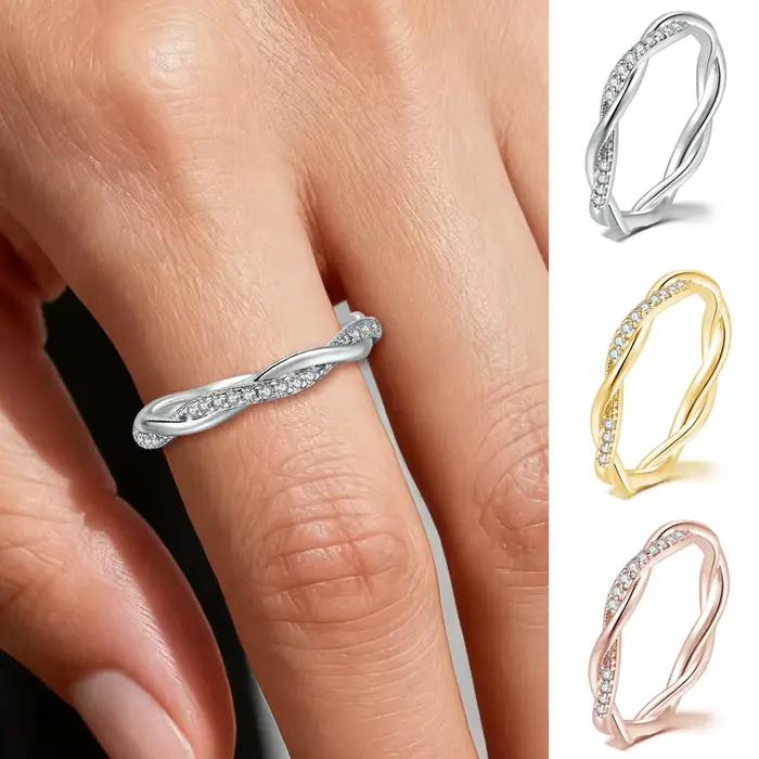 Bague de fiançailles en argent sterling avec pierre de zircone pour femmes, bijou romantique et élégant pour occasions spéciales et cadeaux de promesse