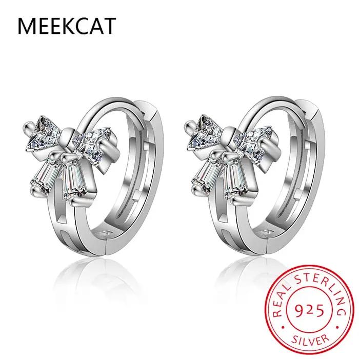 Petites boucles d'oreilles Huggie Hoop en argent regardé 925 pour femmes et filles