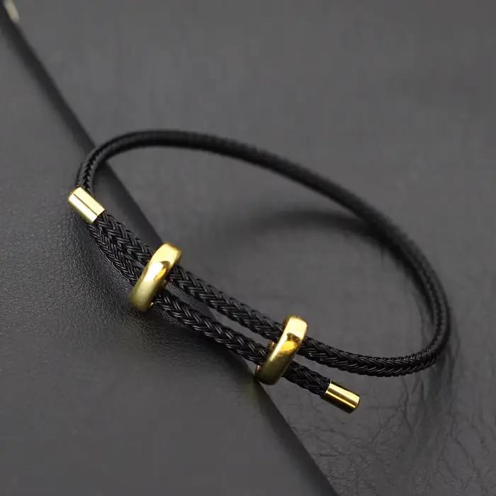Bracelet à breloques en fil d'acier inoxydable Simple et réglable