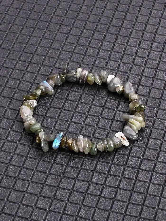 Bracelet de perles en pierre de Labradorite Reiki pour l'éveil spirituel et la protection de l'intuition homme femme occasionnels spéciaux