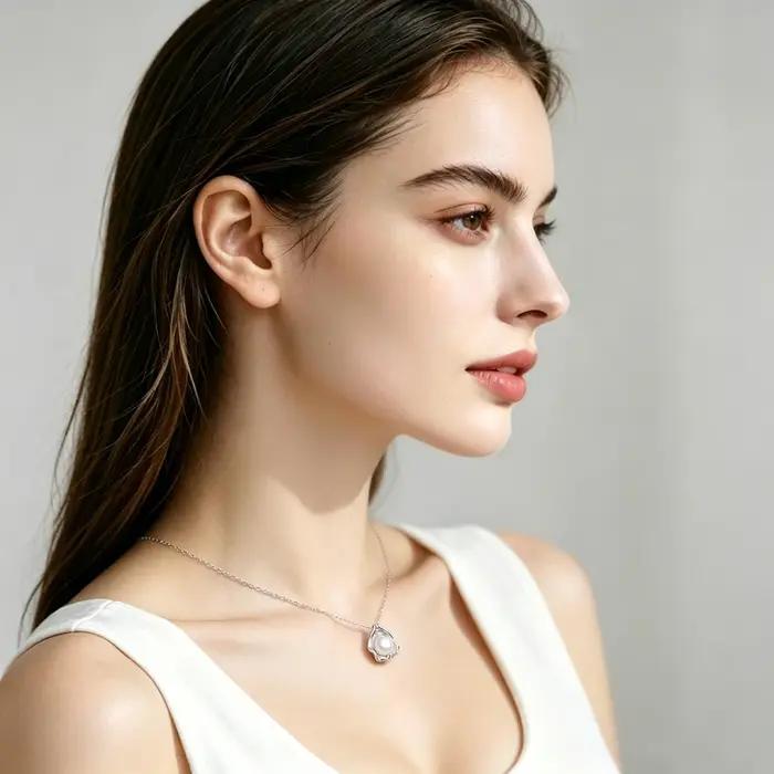 FENASY – collier de perles d'eau douce naturelles en argent Sterling 925