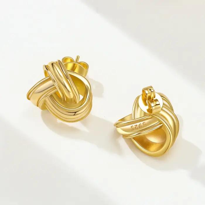 MISEFF – boucles d'oreilles en argent Sterling S925