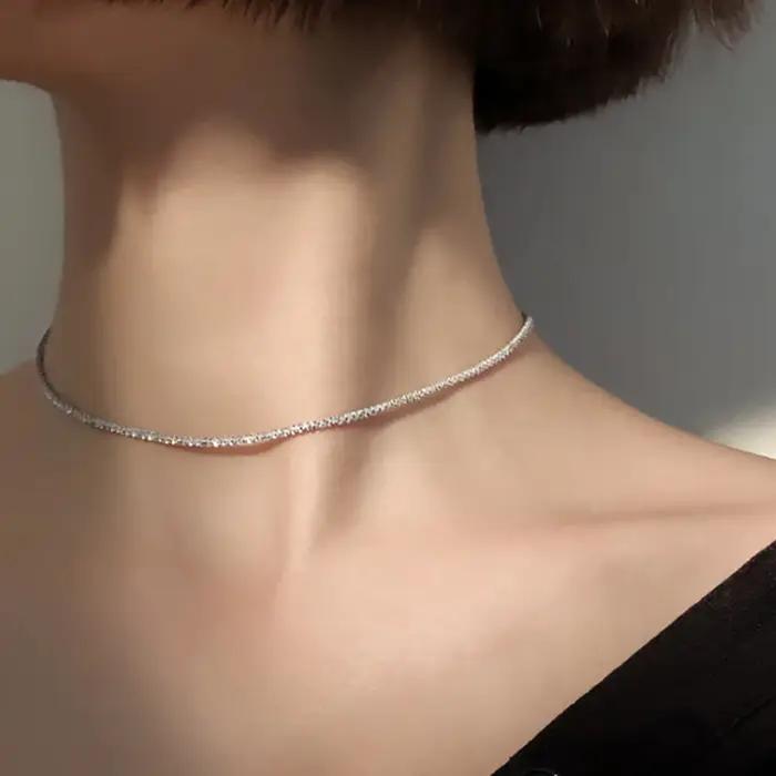Serenity – chaîne de clavicule polyvalente en argent Sterling 925 véritable