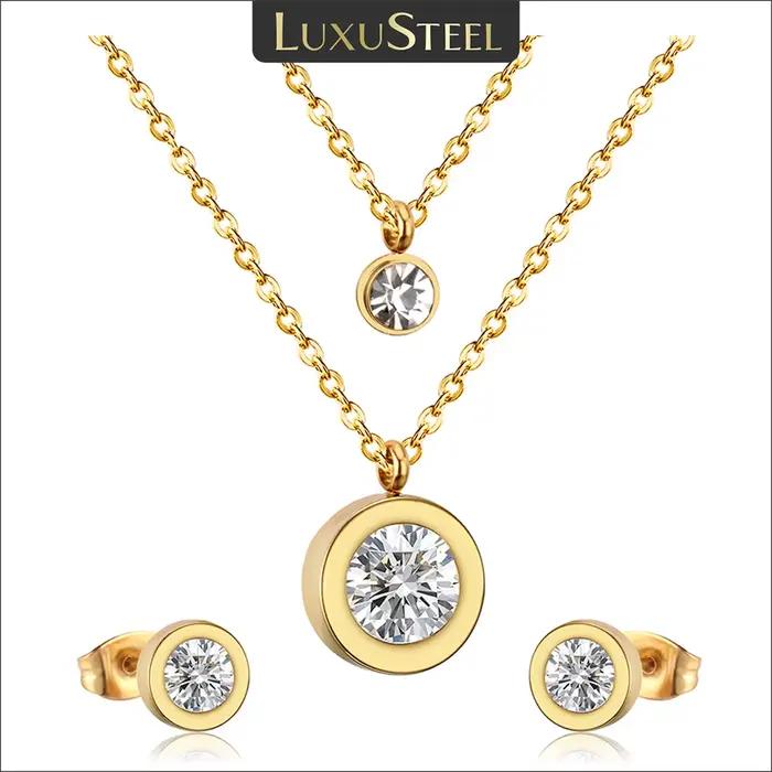 Ensembles de Bijoux de luxe en zircone cubique