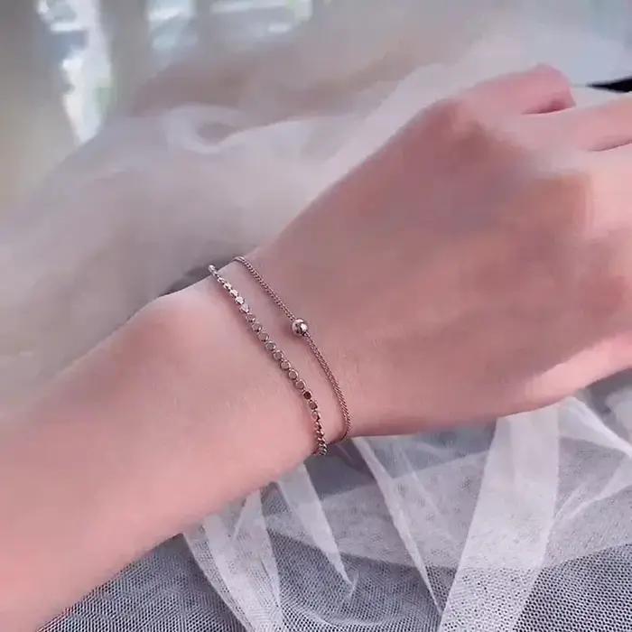 Bracelet en argent sterling 925 personnalisable avec motif géométrique pour femmes élégantes occasions spéciales cadeau d'anniv