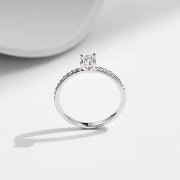 Bague en argent sterling 925 sertie de Moissanite blanche élégante pour femme occasions spéciales partis cocktail soirée mariage