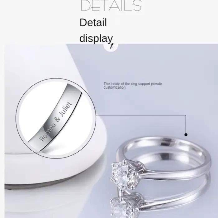 Bijoux personnalisés en diamant de laboratoire Annie : Bague, collier et boucles d'oreilles personnalisées avec gravure de nom