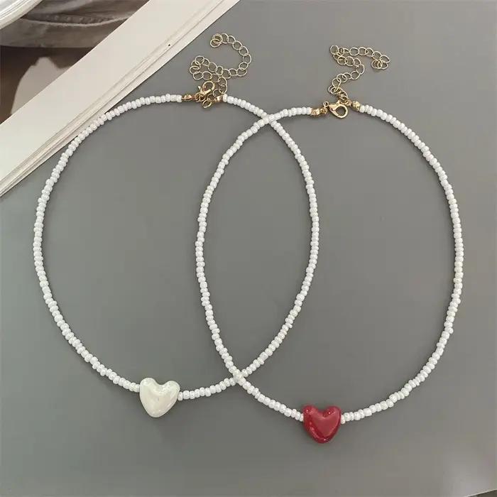 Collier ras du cou en céramique pour femmes et filles