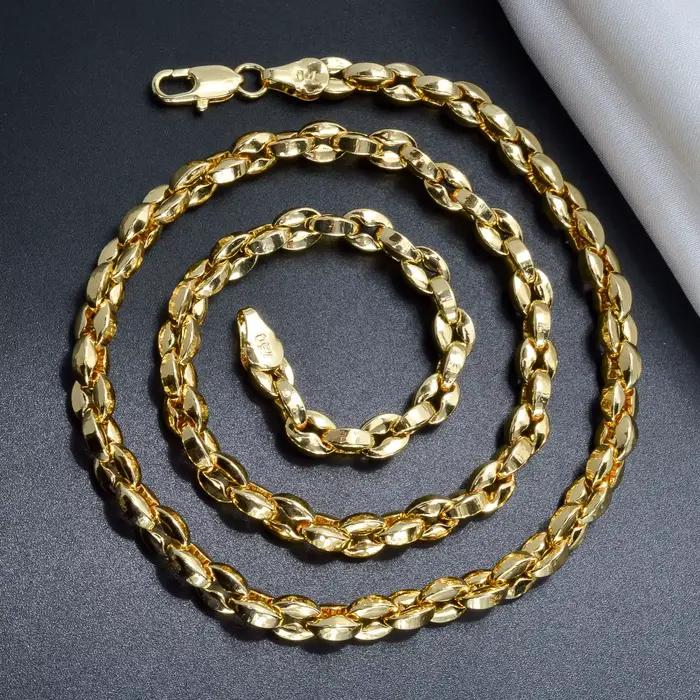 Hiphop Punk bordure collier cubain pour hommes couleur or 18K collier en cuivre italien mode mariage