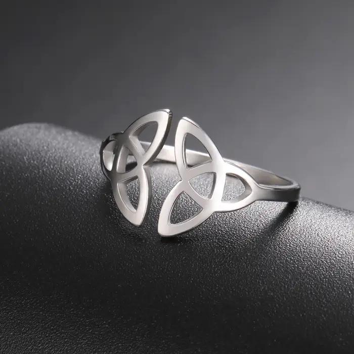 COOLTIME – bague à nœud celtique trinité pour femmes et hommes