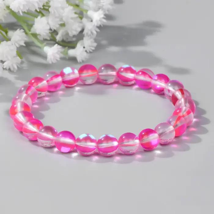 Bracelet de Perles en Pierre de Lune Naturelle pour Hommes et Femmes Bijou Artificiel à La Mode Polyvalent Occasions Spéciales