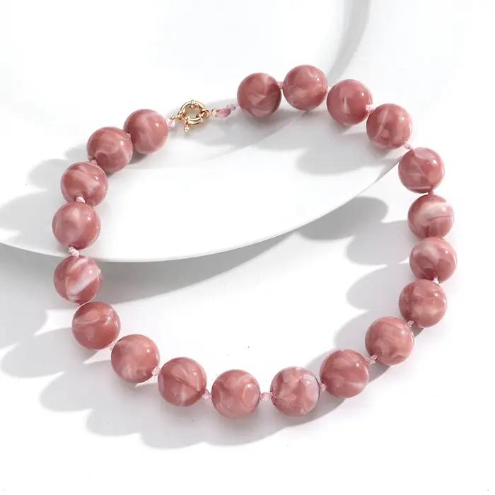 Collier ras du cou multicolore pour femmes